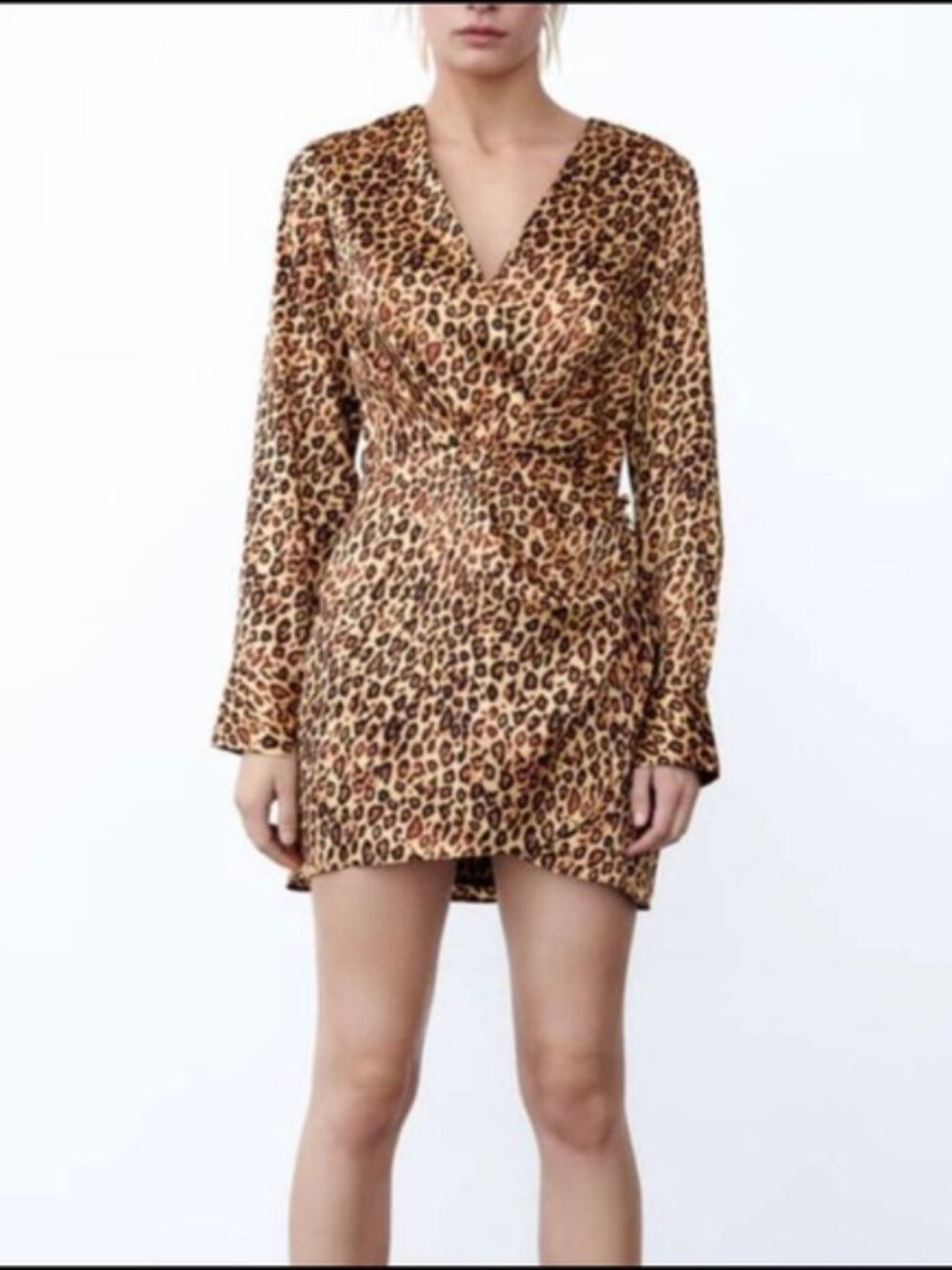 Zara leopard print wrap dress - Picture 3 of 3